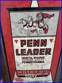 Vintage Penn Leader Pittsburg 5 Gallon Station Oil Gas Can Pennsylvania Motor