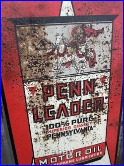 Vintage Penn Leader Pittsburg 5 Gallon Station Oil Gas Can Pennsylvania Motor