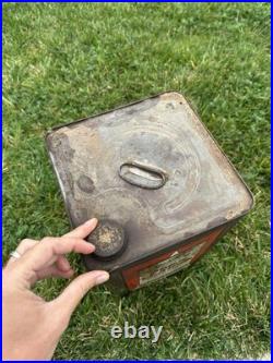 Vintage Penn Leader Pittsburg 5 Gallon Station Oil Gas Can Pennsylvania Motor