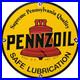 Vintage Pennzoil Motor Oil Porcelain Sign Gasoline Service Station Pump Plate