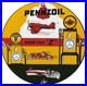 Vintage Pennzoil Motor Oil Porcelain Sign Gasoline Service Station Pump Plate