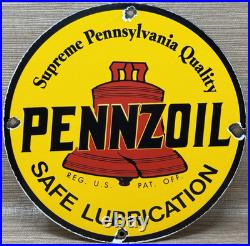 Vintage Pennzoil Motor Oil Porcelain Sign Gasoline Service Station Pump Plate Vintage Pennzoil Motor Oil Porcelain Sign Gasoline Service Station Pump Plate