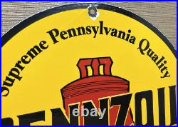 Vintage Pennzoil Motor Oil Porcelain Sign Gasoline Service Station Pump Plate Vintage Pennzoil Motor Oil Porcelain Sign Gasoline Service Station Pump Plate