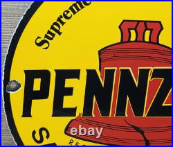 Vintage Pennzoil Motor Oil Porcelain Sign Gasoline Service Station Pump Plate Vintage Pennzoil Motor Oil Porcelain Sign Gasoline Service Station Pump Plate