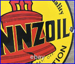Vintage Pennzoil Motor Oil Porcelain Sign Gasoline Service Station Pump Plate Vintage Pennzoil Motor Oil Porcelain Sign Gasoline Service Station Pump Plate