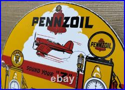 Vintage Pennzoil Motor Oil Porcelain Sign Gasoline Service Station Pump Plate Vintage Pennzoil Motor Oil Porcelain Sign Gasoline Service Station Pump Plate