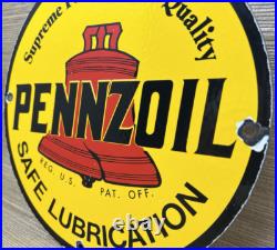 Vintage Pennzoil Motor Oil Porcelain Sign Gasoline Service Station Pump Plate Vintage Pennzoil Motor Oil Porcelain Sign Gasoline Service Station Pump Plate