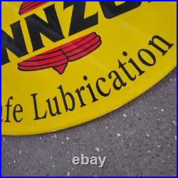 Vintage Pennzoil Sound Your Z Old Us Gasoline Oil Gas Pump Enamel Porcelain Sign