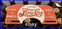 Vintage Pepsi Cola Soda Top Plate Topper Porcelain Sign Car Gas Truck Gasoline