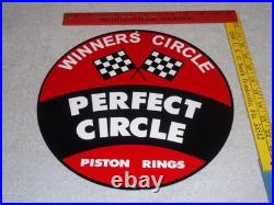 Vintage Perfect Circle Winners Piston Rings 1' Porcelain Metal Gasoline Oil Sign