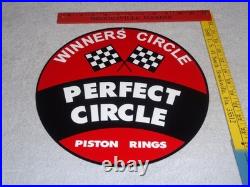Vintage Perfect Circle Winners Piston Rings 1' Porcelain Metal Gasoline Oil Sign