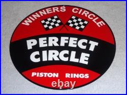 Vintage Perfect Circle Winners Piston Rings 1' Porcelain Metal Gasoline Oil Sign