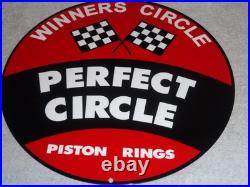 Vintage Perfect Circle Winners Piston Rings 1' Porcelain Metal Gasoline Oil Sign