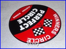 Vintage Perfect Circle Winners Piston Rings 1' Porcelain Metal Gasoline Oil Sign