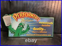 Vintage Performance Radiator Gas & Oil Metal Sign Garage Man Cave 32 X 16