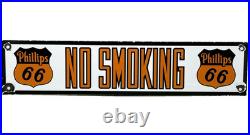 Vintage Phillips 66 Gasoline Porcelain Sign Dealership Gas Station Motor Oil