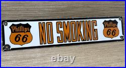Vintage Phillips 66 Gasoline Porcelain Sign Dealership Gas Station Motor Oil