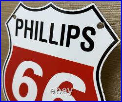 Vintage Phillips 66 Gasoline Porcelain Sign Dealership Gas Station Motor Oil Vintage Phillips 66 Gasoline Porcelain Sign Dealership Gas Station Motor Oil