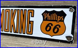 Vintage Phillips 66 Gasoline Porcelain Sign Dealership Gas Station Motor Oil
