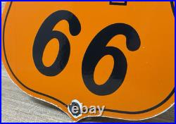 Vintage Phillips 66 Gasoline Porcelain Sign Dealership Gas Station Motor Oil