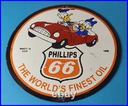 Vintage Phillips 66 Gasoline Sign Porcelain Gas Pump Service Station Sign