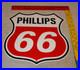 Vintage Phillips 66 Red Black White 12 Porcelain Metal Shield Gasoline Oil Sign