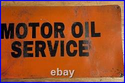 Vintage Phillips 66 Sign Motor Oil Service Painted Metal Rare Authentic