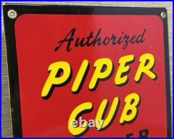 Vintage Piper Cub Porcelain Dealer Sign Gas Station Sales Service Aviation Bear Vintage Piper Cub Porcelain Dealer Sign Gas Station Sales Service Aviation Bear