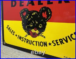 Vintage Piper Cub Porcelain Dealer Sign Gas Station Sales Service Aviation Bear Vintage Piper Cub Porcelain Dealer Sign Gas Station Sales Service Aviation Bear