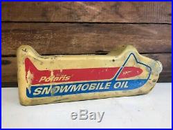 Vintage Polaris Snowmobile Oil Bottle Can Collector Piece RARE