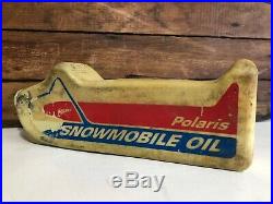 Vintage Polaris Snowmobile Oil Bottle Can Collector Piece RARE