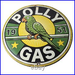 Vintage Polly Motor Oil Sign Porcelain Advertisement Gasoline Pump Sign
