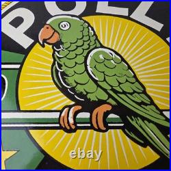 Vintage Polly Motor Oil Sign Porcelain Advertisement Gasoline Pump Sign
