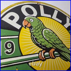 Vintage Polly Motor Oil Sign Porcelain Advertisement Gasoline Pump Sign