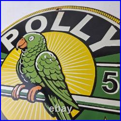 Vintage Polly Motor Oil Sign Porcelain Advertisement Gasoline Pump Sign
