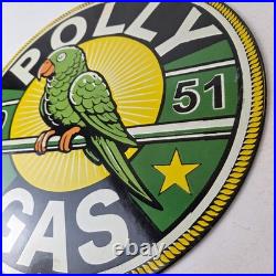 Vintage Polly Motor Oil Sign Porcelain Advertisement Gasoline Pump Sign