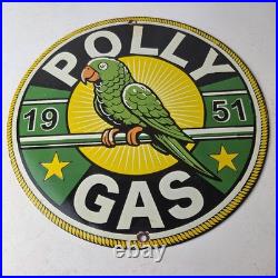 Vintage Polly Motor Oil Sign Porcelain Advertisement Gasoline Pump Sign