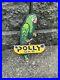 Vintage Polly Motor Oil Sign Porcelain Filling Gas Station Pump Parrot Sign