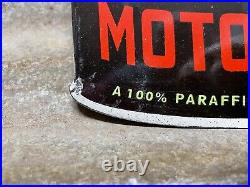 Vintage Polly Prem Porcelain Sign Gas Station Motor Oil Can Advertising Parrot