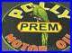 Vintage Polly Premium Motor Oil 12 Porcelain Metal Gas Parrot Advertising Sign