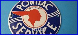 Vintage Pontiac Automobiles Sign Automobilia Porcelain Gas Pump Sign