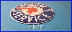 Vintage Pontiac Automobiles Sign Automobilia Porcelain Gas Pump Sign