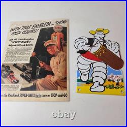 Vintage Porcelain Gasoline Magazine Mobil Gas Pump Porcelain Shell Ad Sign