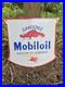 Vintage Porcelain Mobiloil GARGOYLE Pegasus Gas Pump Plate Sign 12 X 12