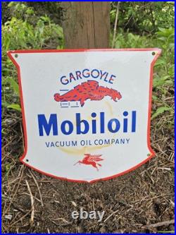 Vintage Porcelain Mobiloil GARGOYLE Pegasus Gas Pump Plate Sign 12 X 12 Vintage Porcelain Mobiloil GARGOYLE Pegasus Gas Pump Plate Sign 12 X 12