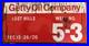 Vintage Porcelain Oil Field Sign Getty Oil Company Lost Hills Well No. 5-3