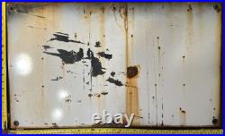 Vintage Porcelain Oil Field Sign Standard Oil Co of Calif 35B Tank Setting 1