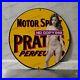 Vintage Porcelain Pratts Motor Sporit -sign Gas Station Motor Oil Garge Pump 5