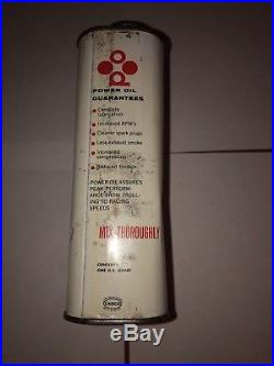 Vintage Power Oil For Outboards Oil Can AND Power Punch Premium Motor Oil Can