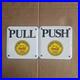 Vintage Pull Push Cocacola Us Gasoline Oil Gas Pump Enamel Porcelain Sign